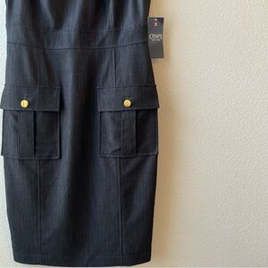 Chaps nwt denim stretch sheath dress size 4 business casual